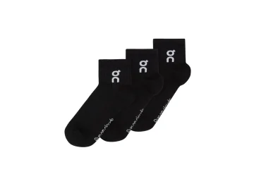 On Logo Mid 3-Pack Black