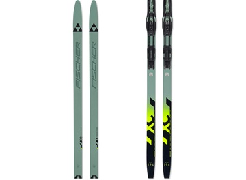 Fischer TWIN SKIN POWER MEDIUM EF + TOUR STEP BL/GR 2024/25