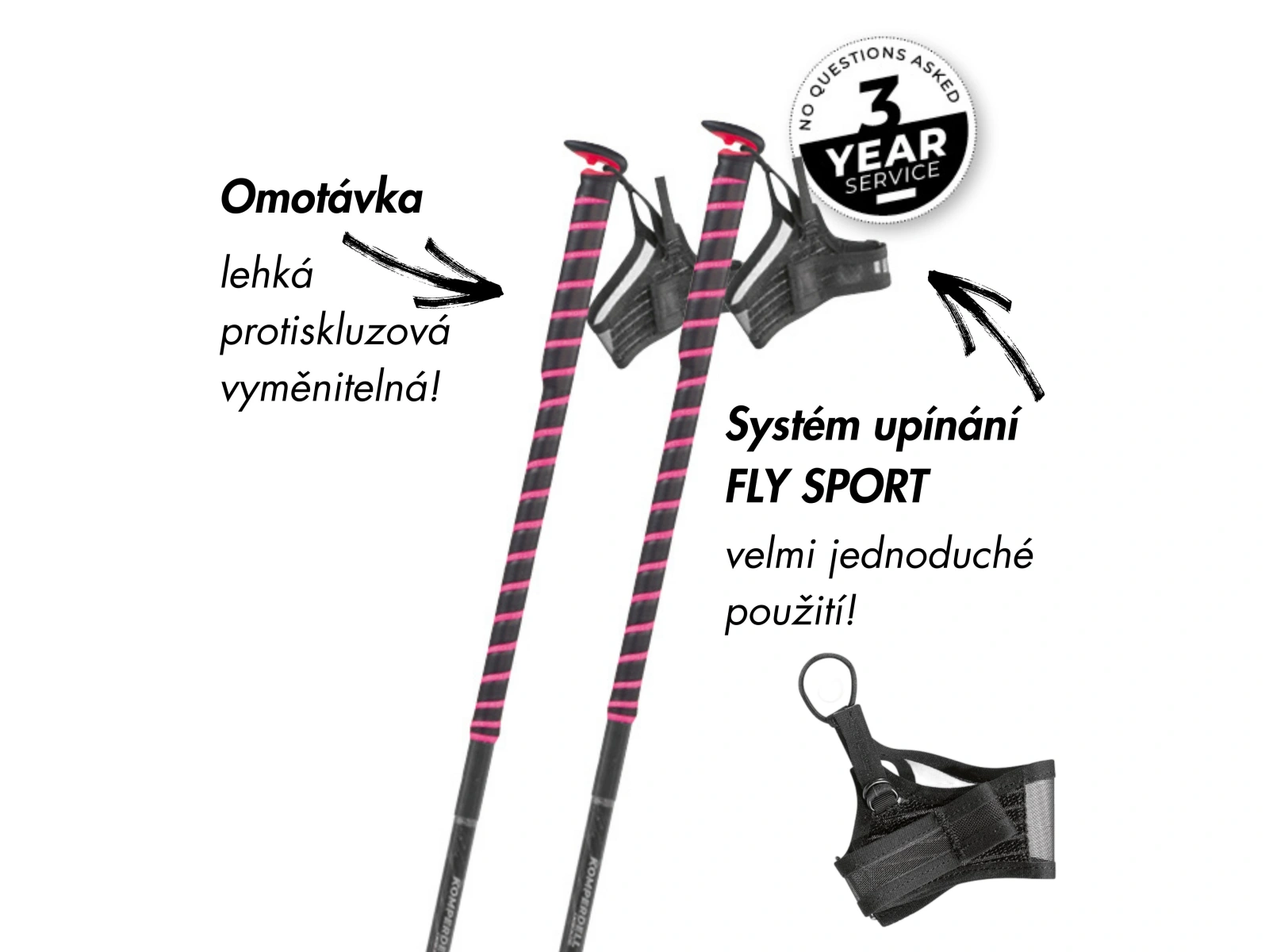 Komperdell FXP COMPOSITE TRAIL - PINK 2025/26