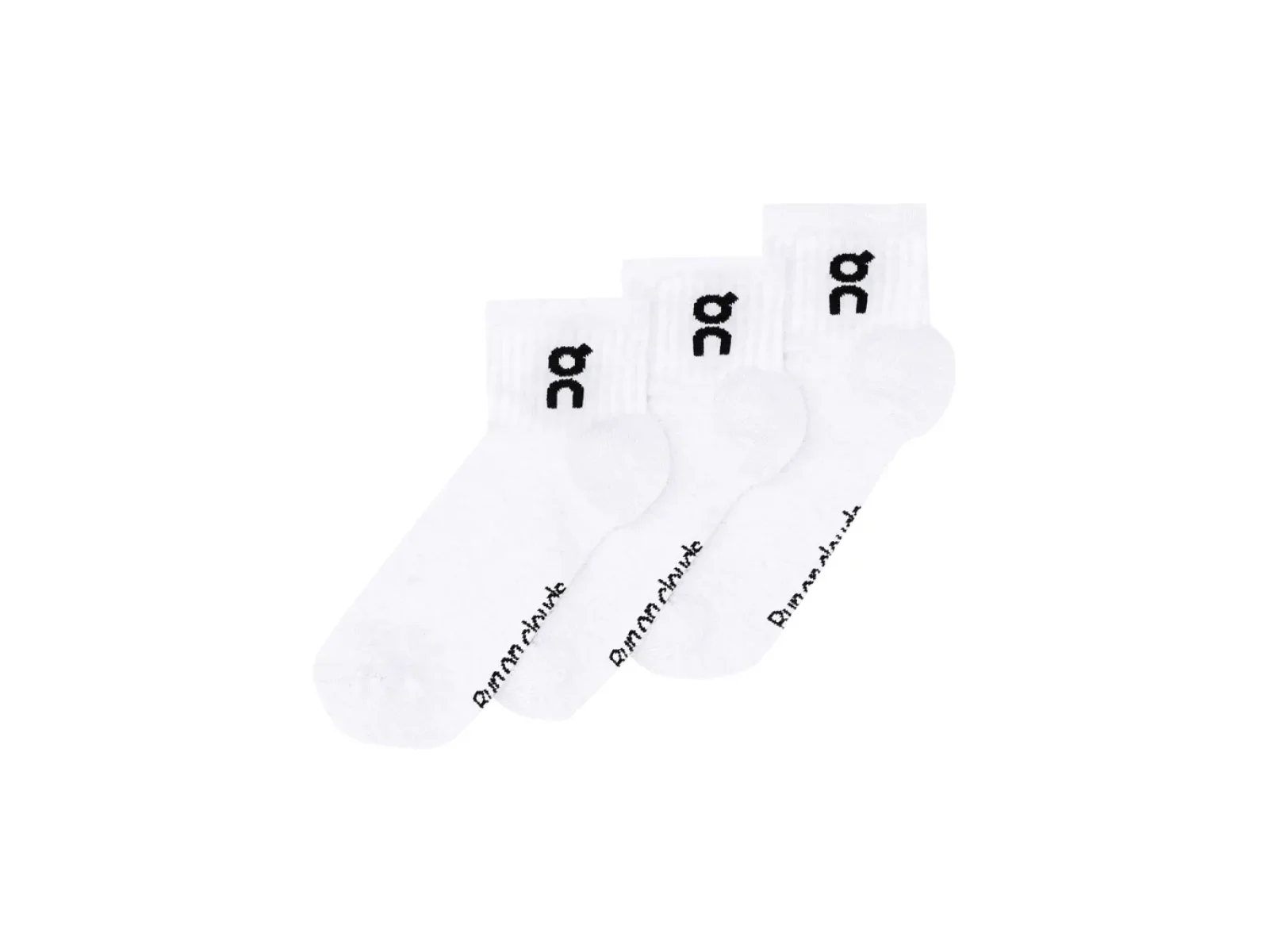 On Logo Mid 3-Pack White