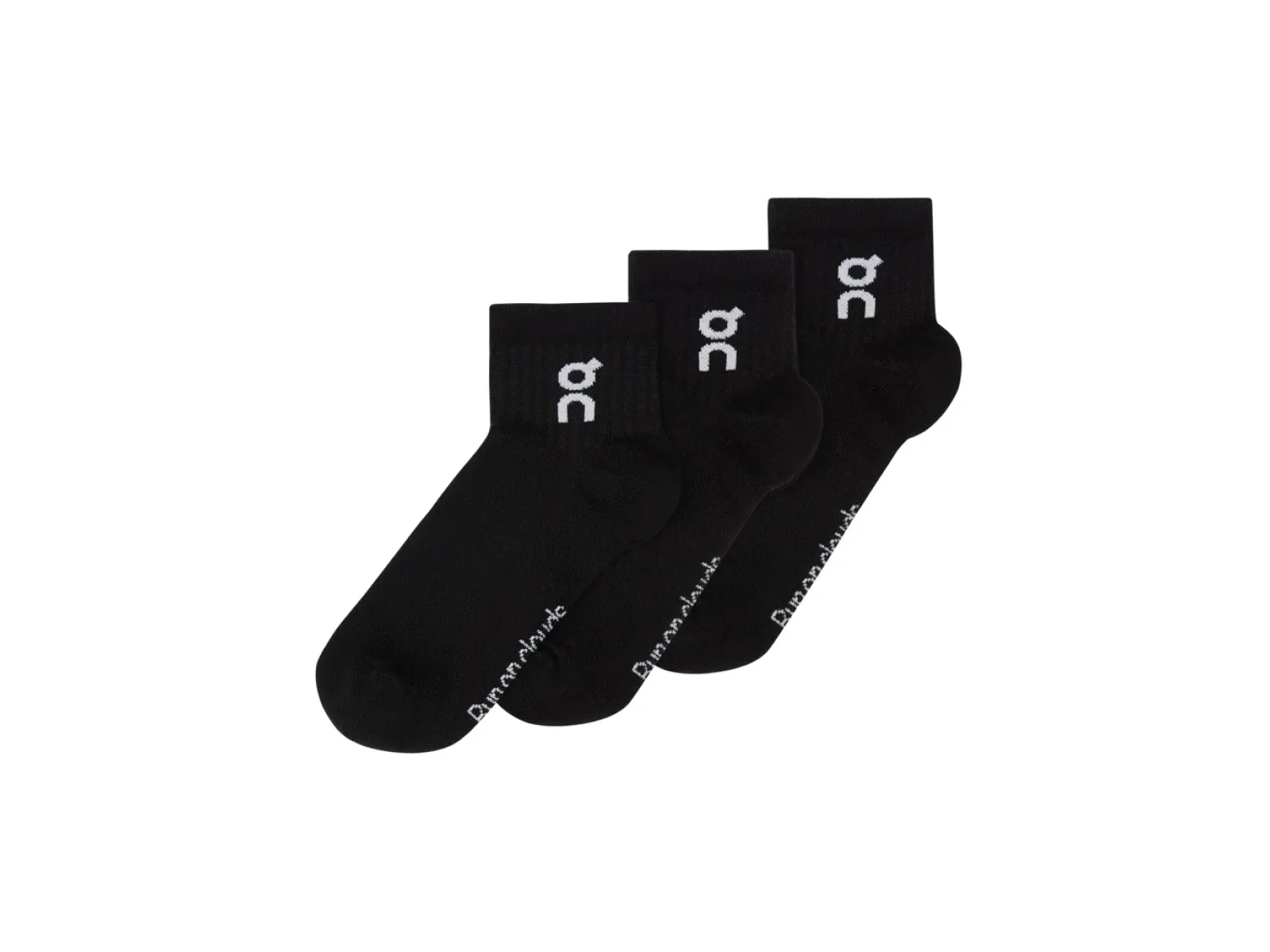 On Logo Mid 3-Pack Black