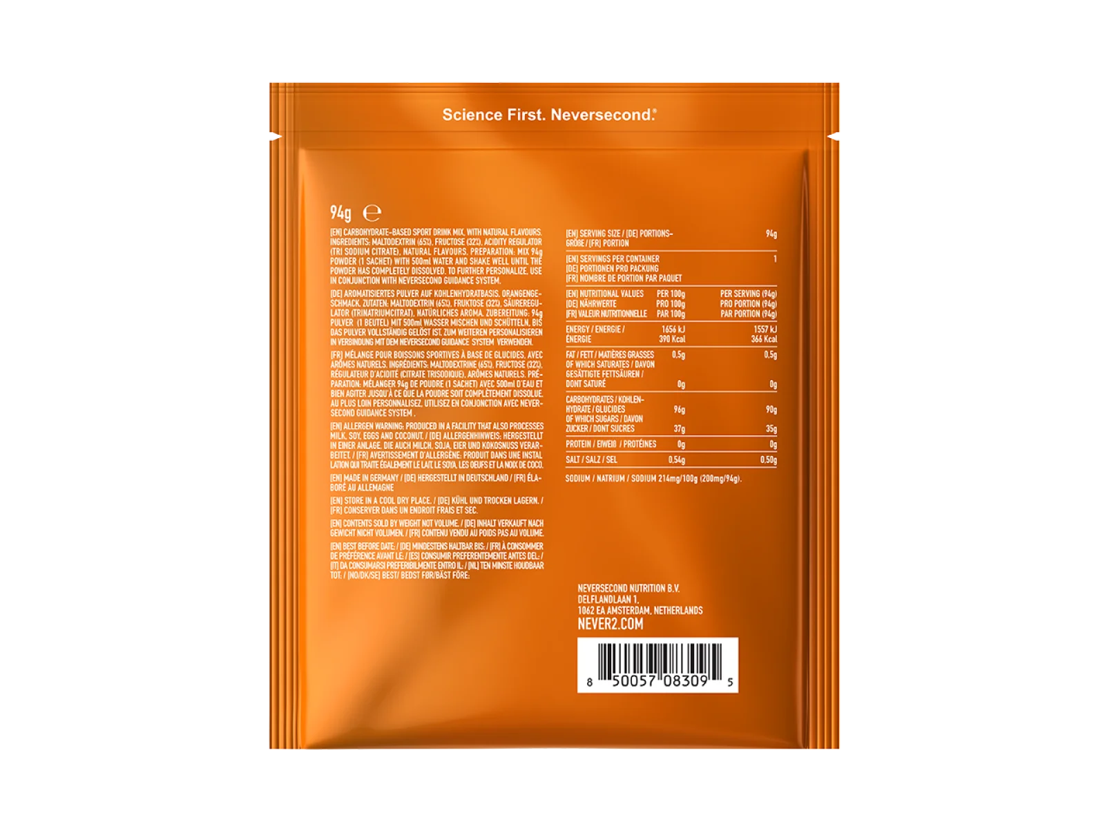 Never2 C90 High-Carb Mix Orange 94g