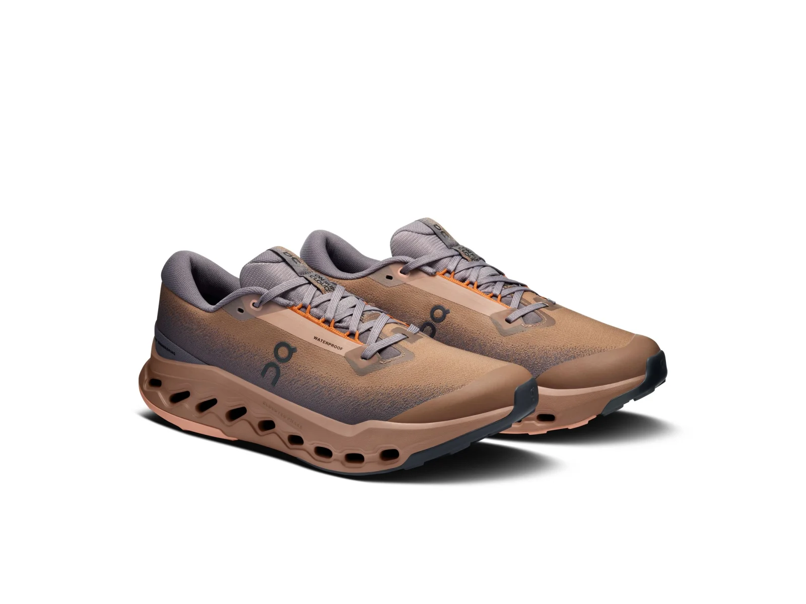 On Cloudsurfer-Trail 2 Waterproof Portobello/Pebble