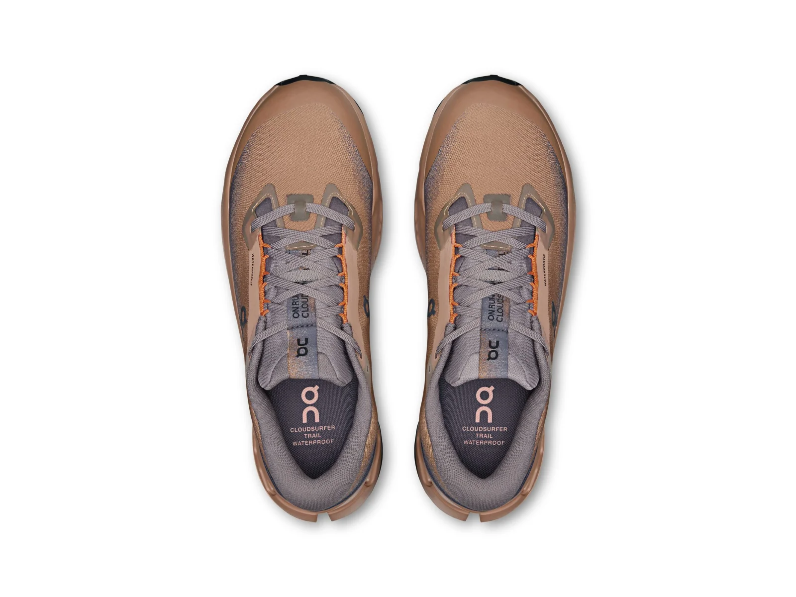 On Cloudsurfer-Trail 2 Waterproof Portobello/Pebble