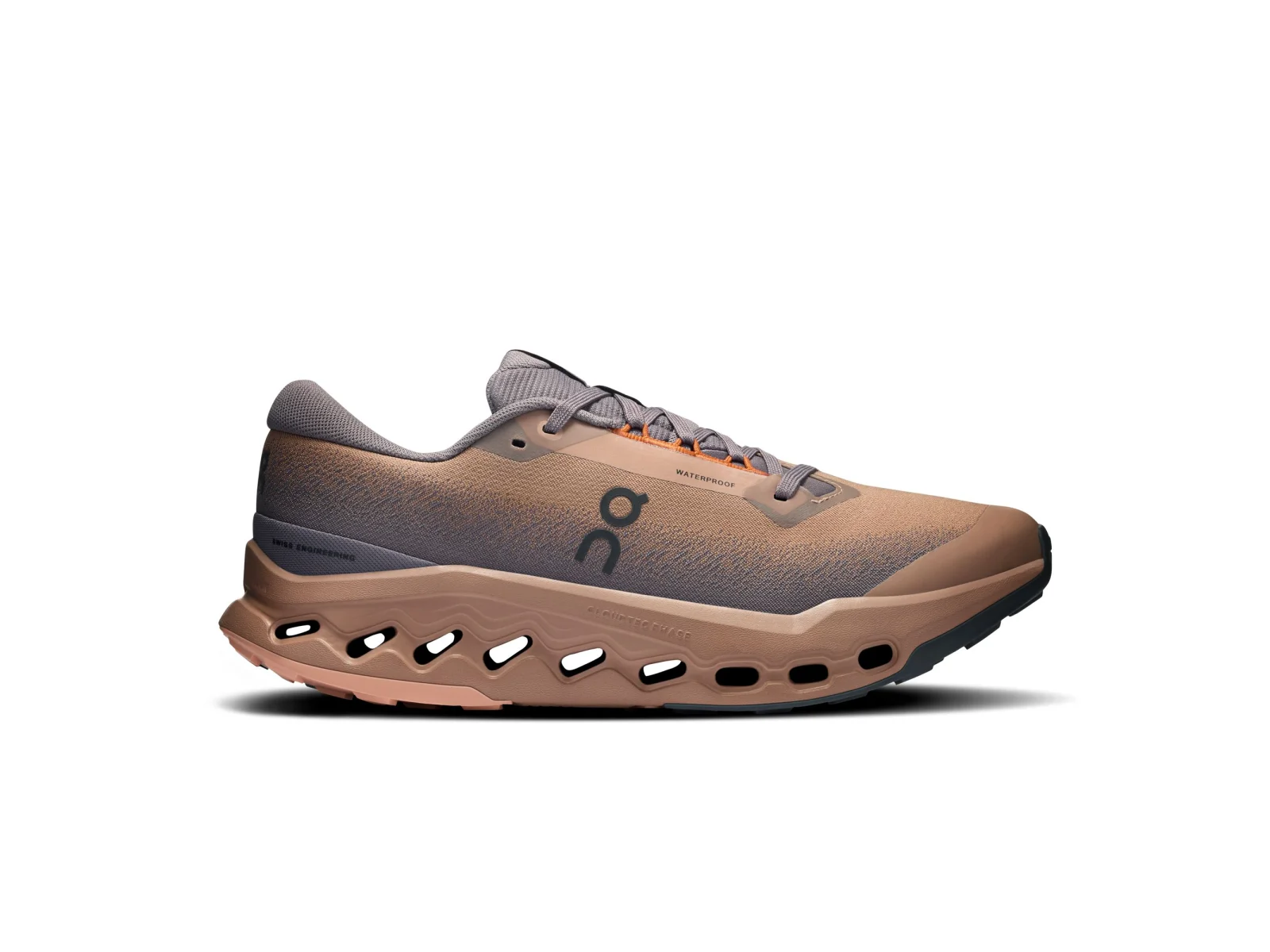 On Cloudsurfer-Trail 2 Waterproof Portobello/Pebble