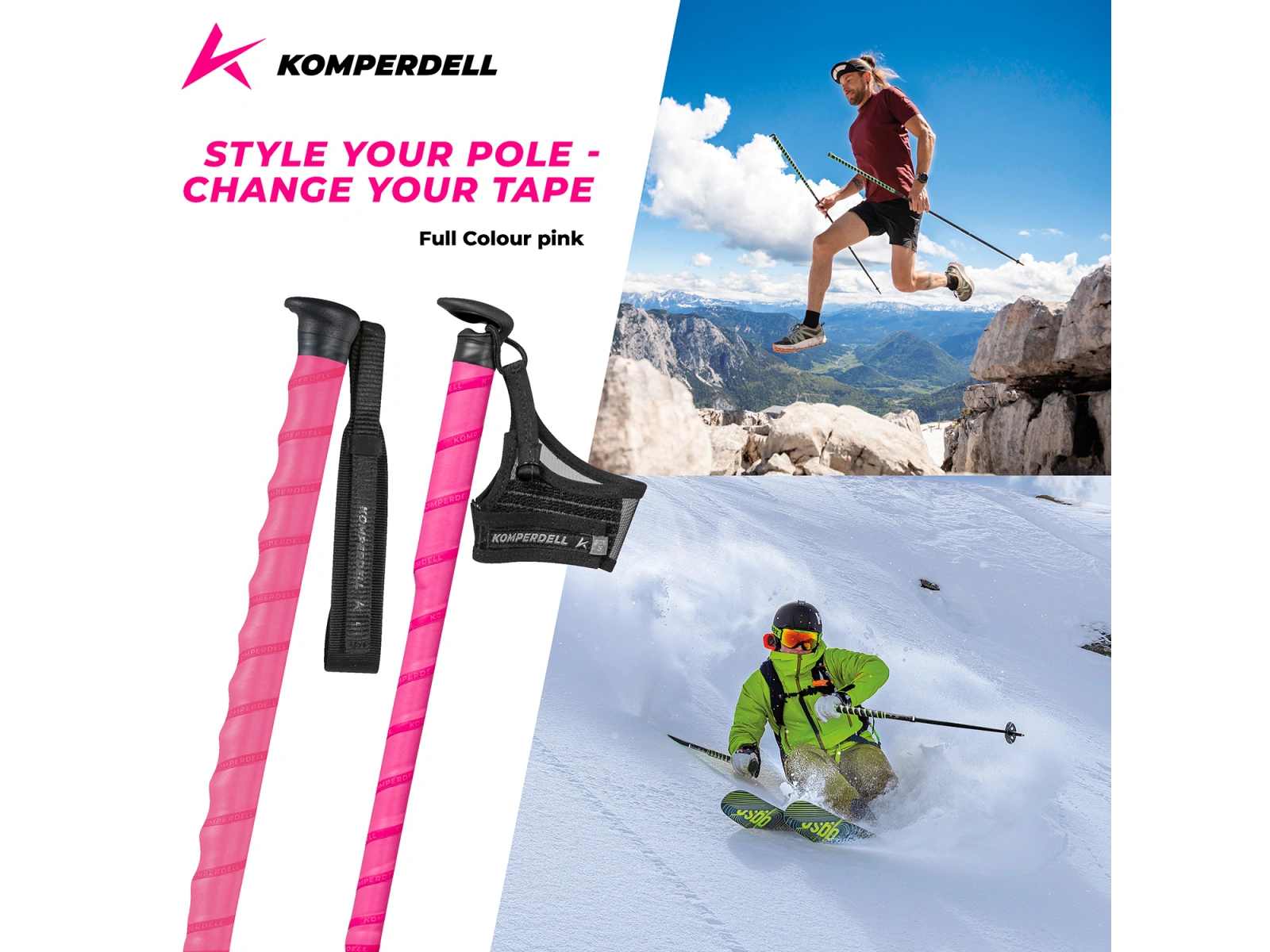 Gripy Komperdell Full Colour 35 mm pink