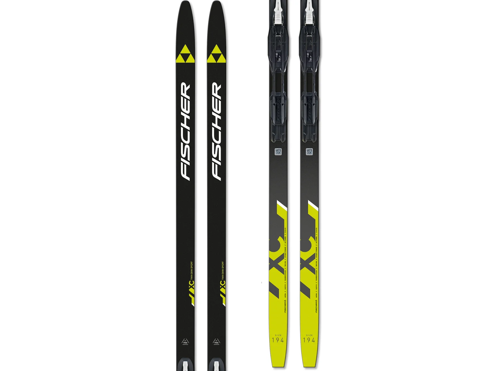 Fischer TWIN SKIN SPORT EF YELLOW + CONTROL STEP 2025/26
