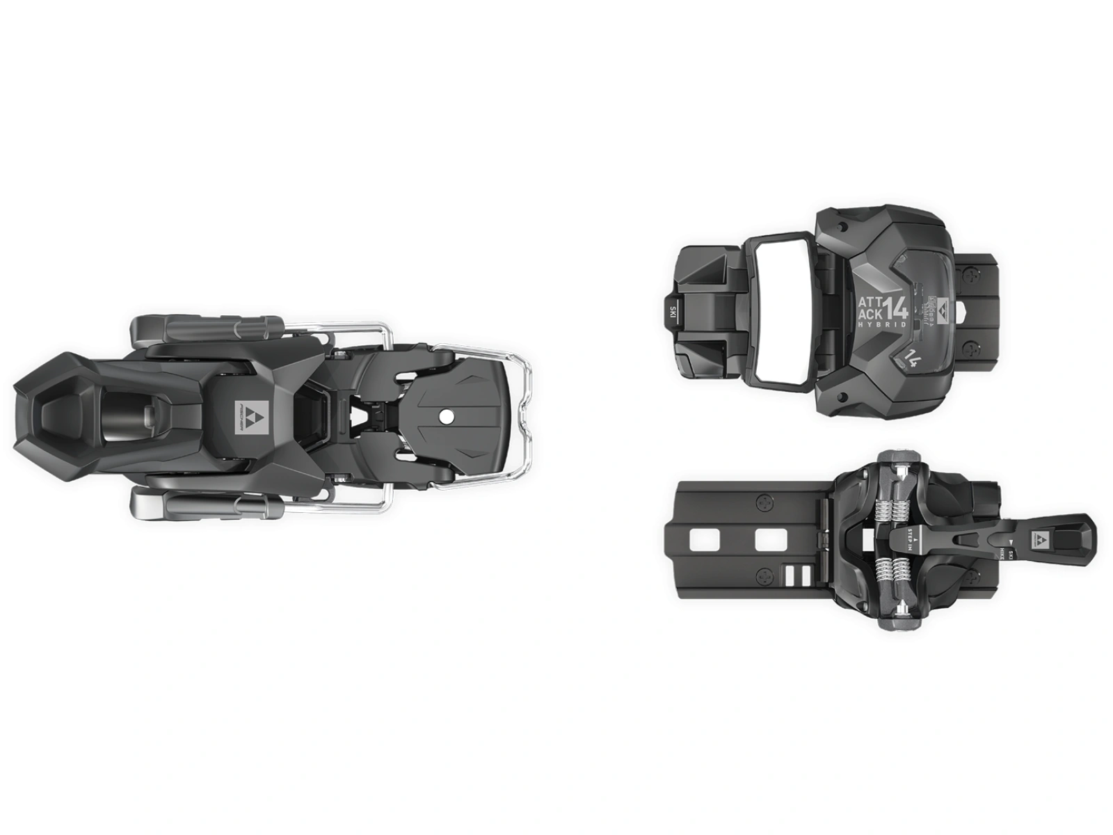 Fischer ATTACK HYBRID 14 MN/PT W/O BRAKE [O] SOLID BLACK/ANTHRACITE